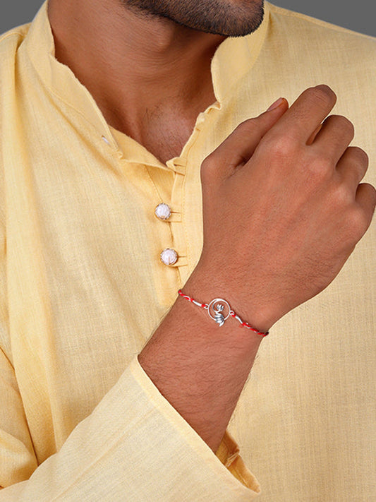 Silver Blossom Bond Rakhi