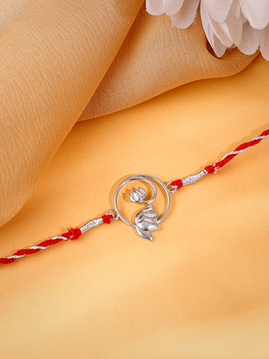 Silver Blossom Bond Rakhi