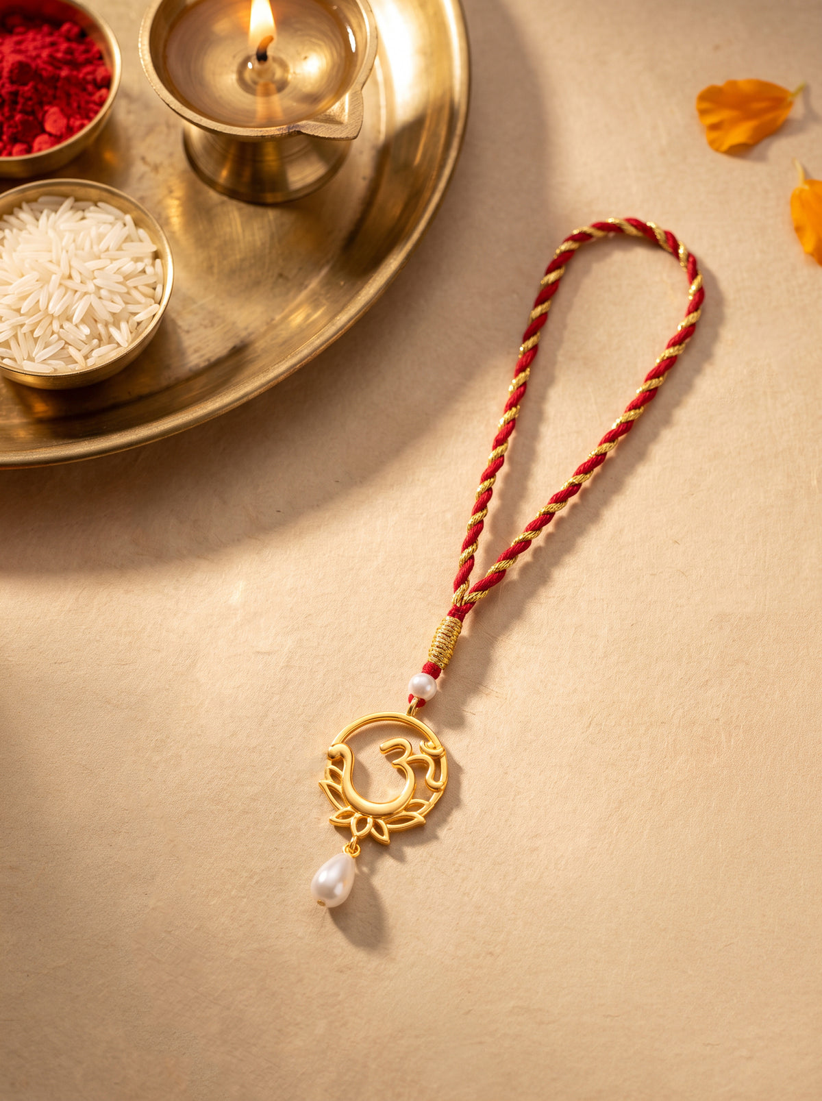 Golden Om Lumba Rakhi