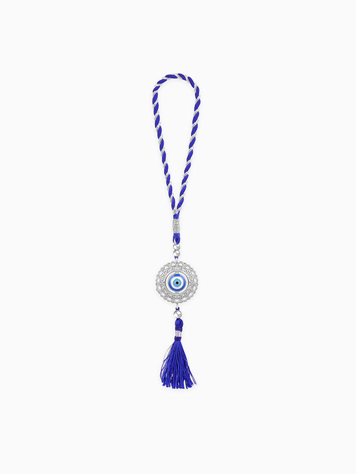 Silver Floret Evil Eye Lumba Rakhi