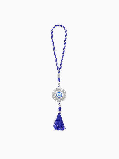 Silver Floret Evil Eye Lumba Rakhi