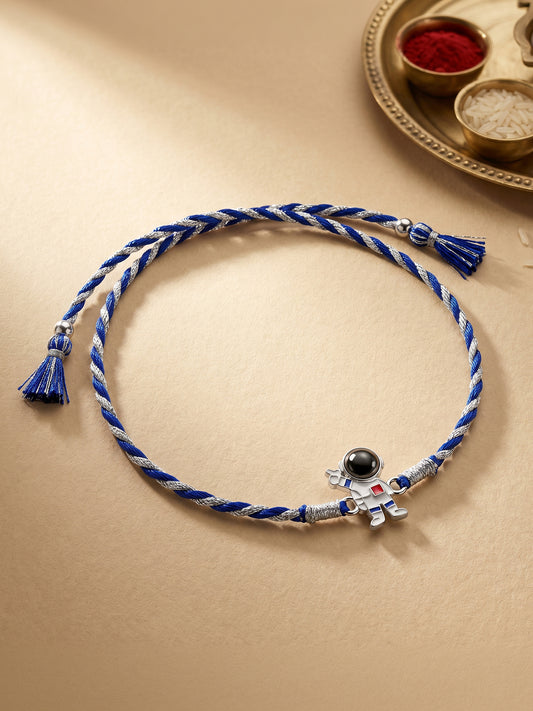 Silver Astronaut Kids Rakhi