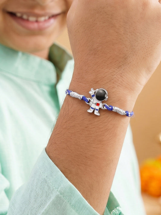 Silver Astronaut Kids Rakhi