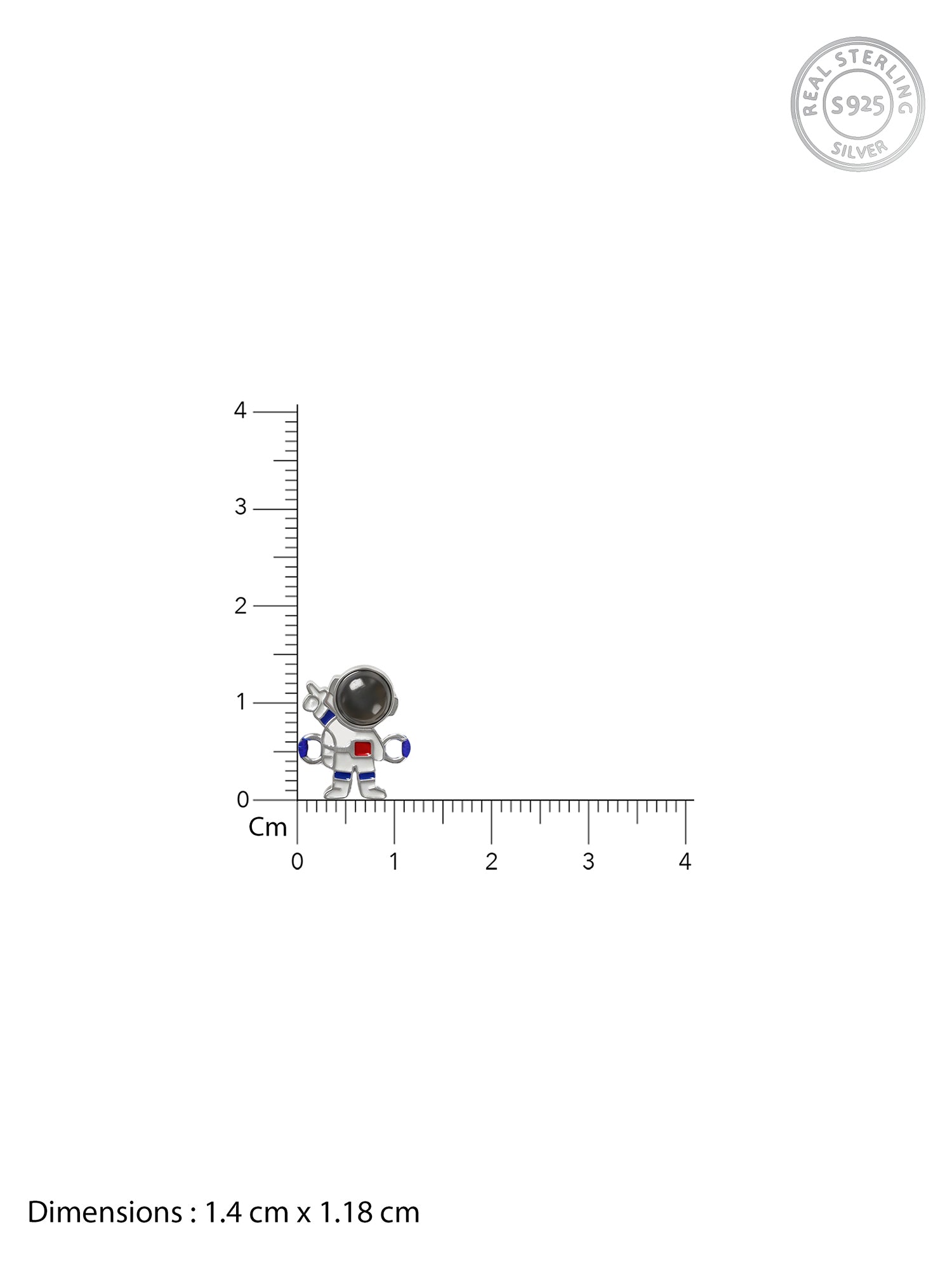 Silver Astronaut Kids Rakhi