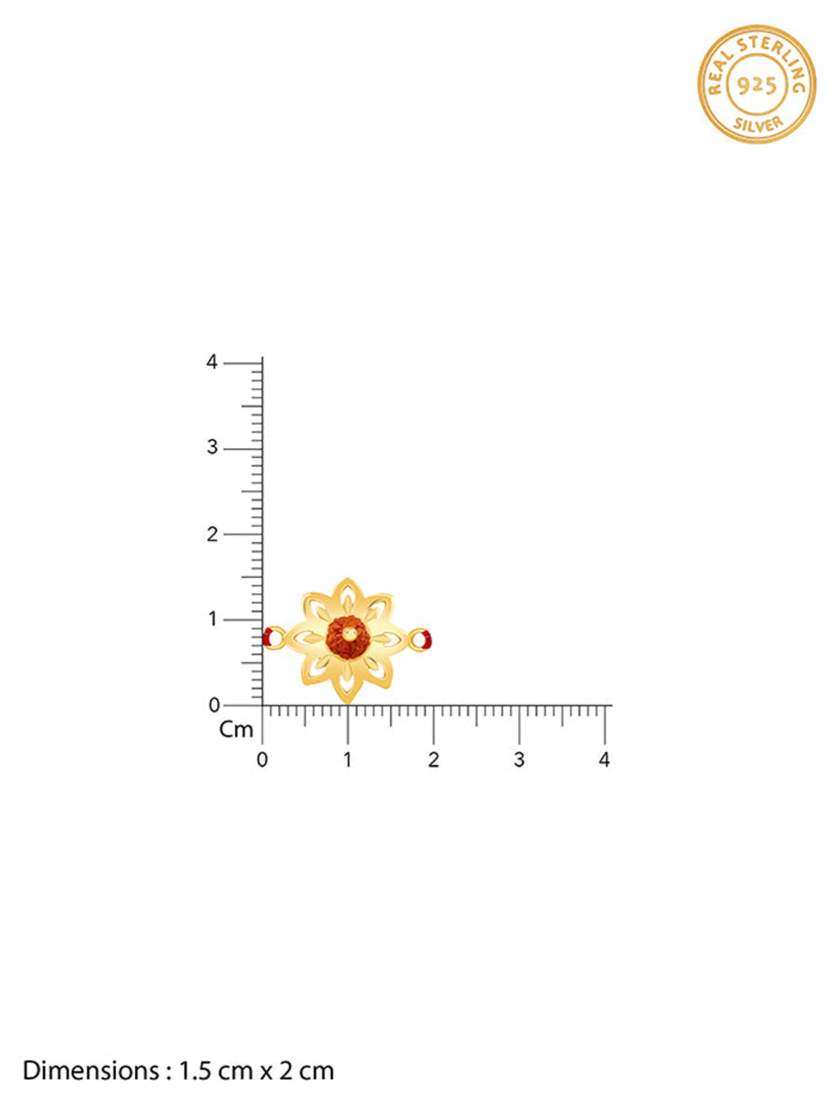 Golden Floret Rudraksham Rakhi