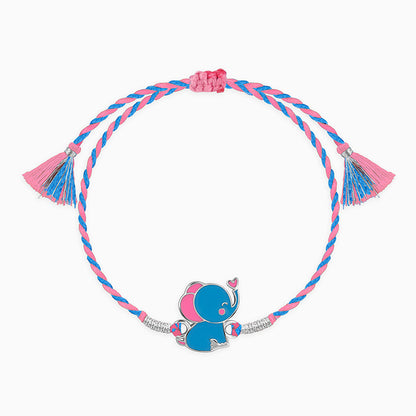 Silver Cute Haathi Kids Rakhi