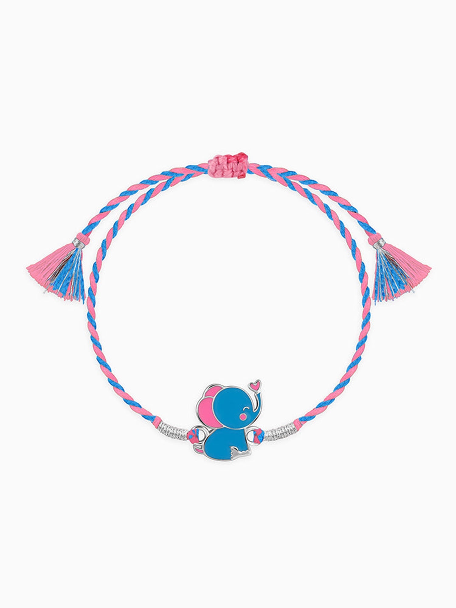 Silver Cute Haathi Kids Rakhi