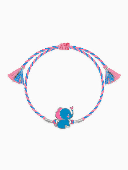 Silver Cute Haathi Kids Rakhi