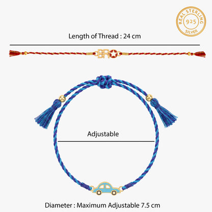 Golden Superstar Bro Rakhi Combo (Set of 2)