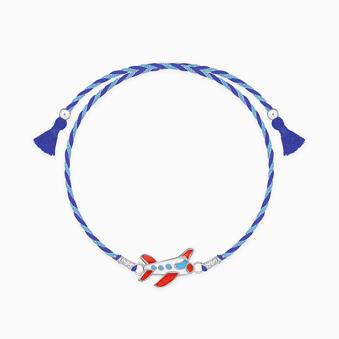 Silver Plane Kids Rakhi