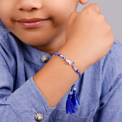 Silver Plane Kids Rakhi