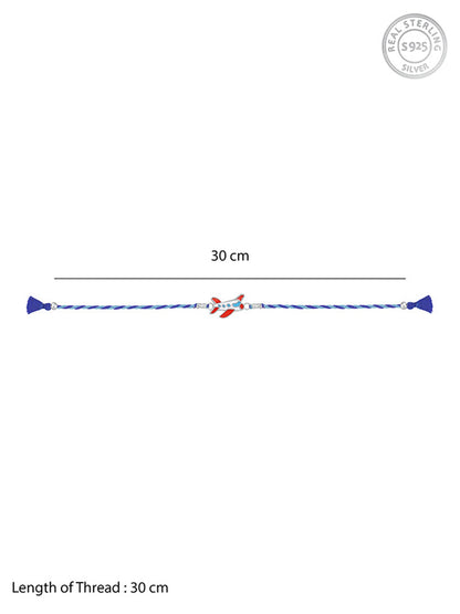 Silver Plane Kids Rakhi
