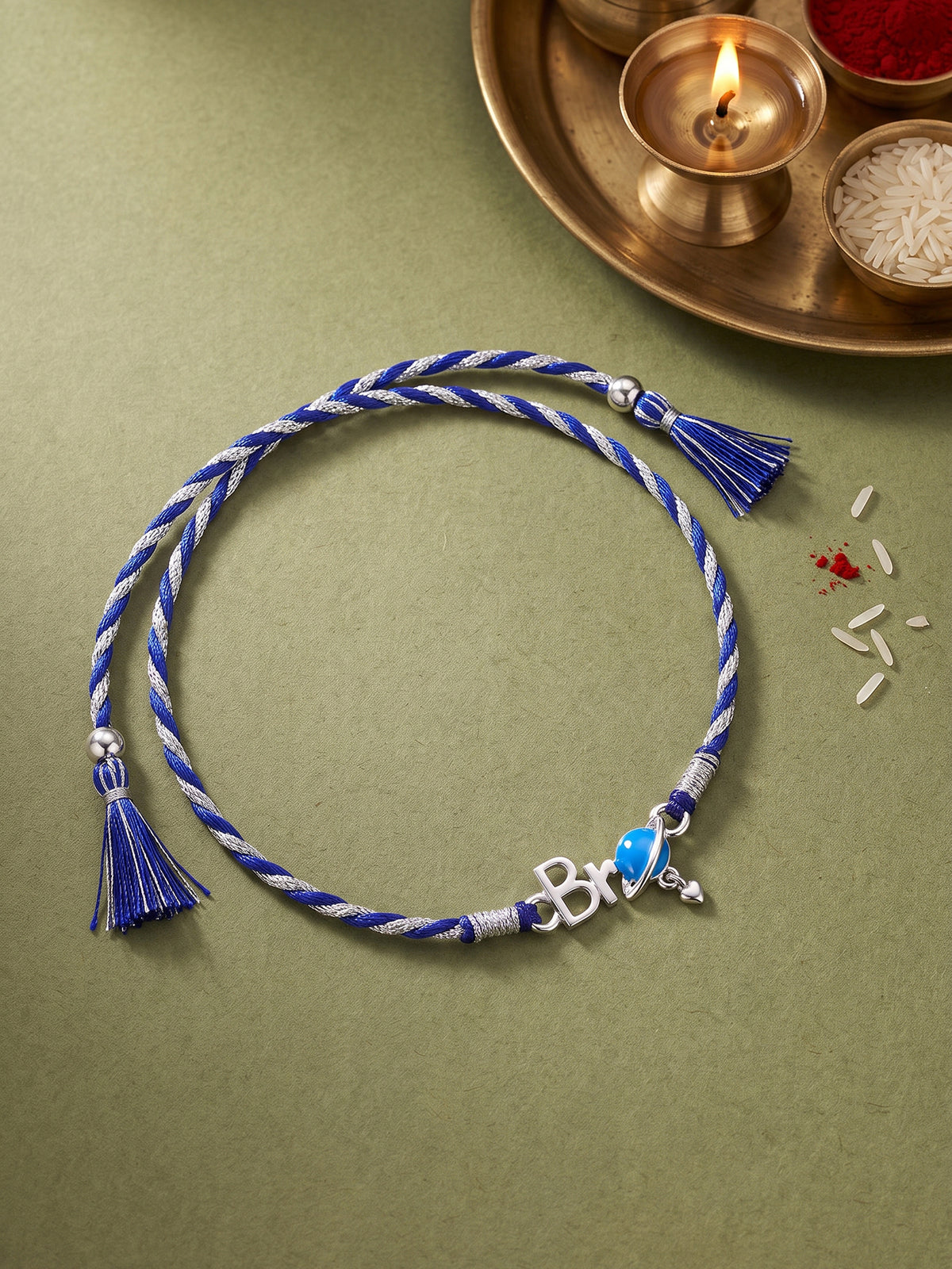 Silver Bro Star World Kids Rakhi