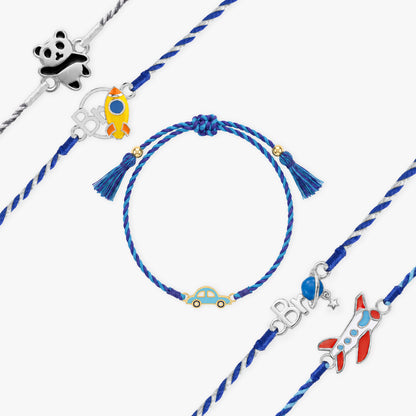 Silver Adventure Squad Kids Rakhi Combo (Set of 5)