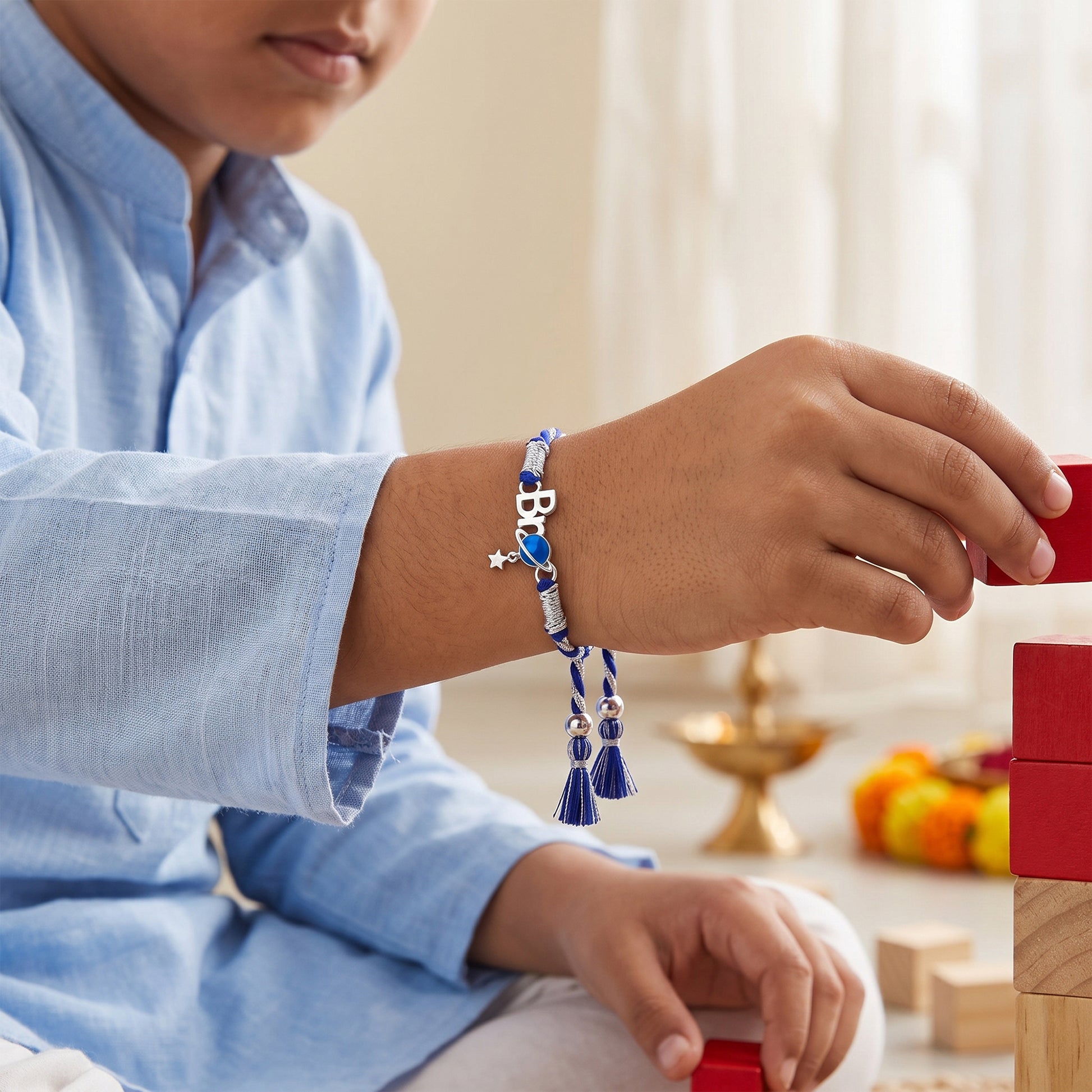 Silver Adventure Squad Kids Rakhi Combo (Set of 5)