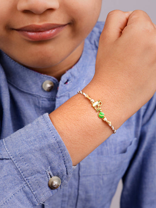 Golden Cricketer Bro Kids Rakhi