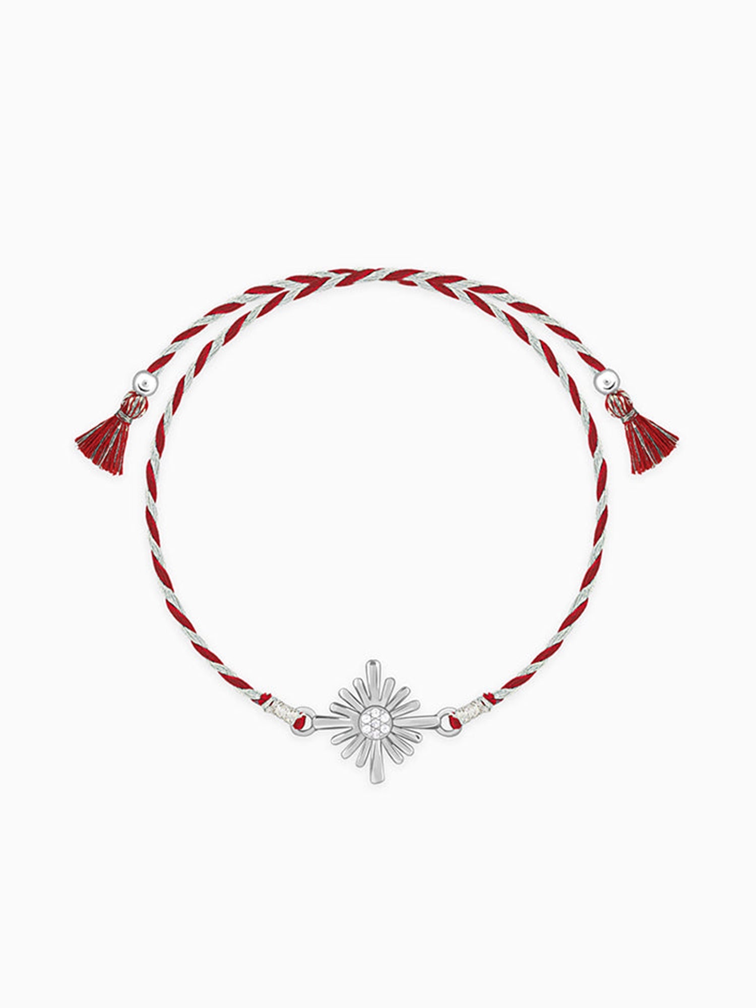 Silver Sunburst Rakhi