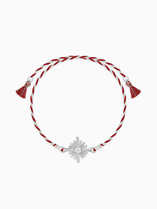 Silver Sunburst Rakhi