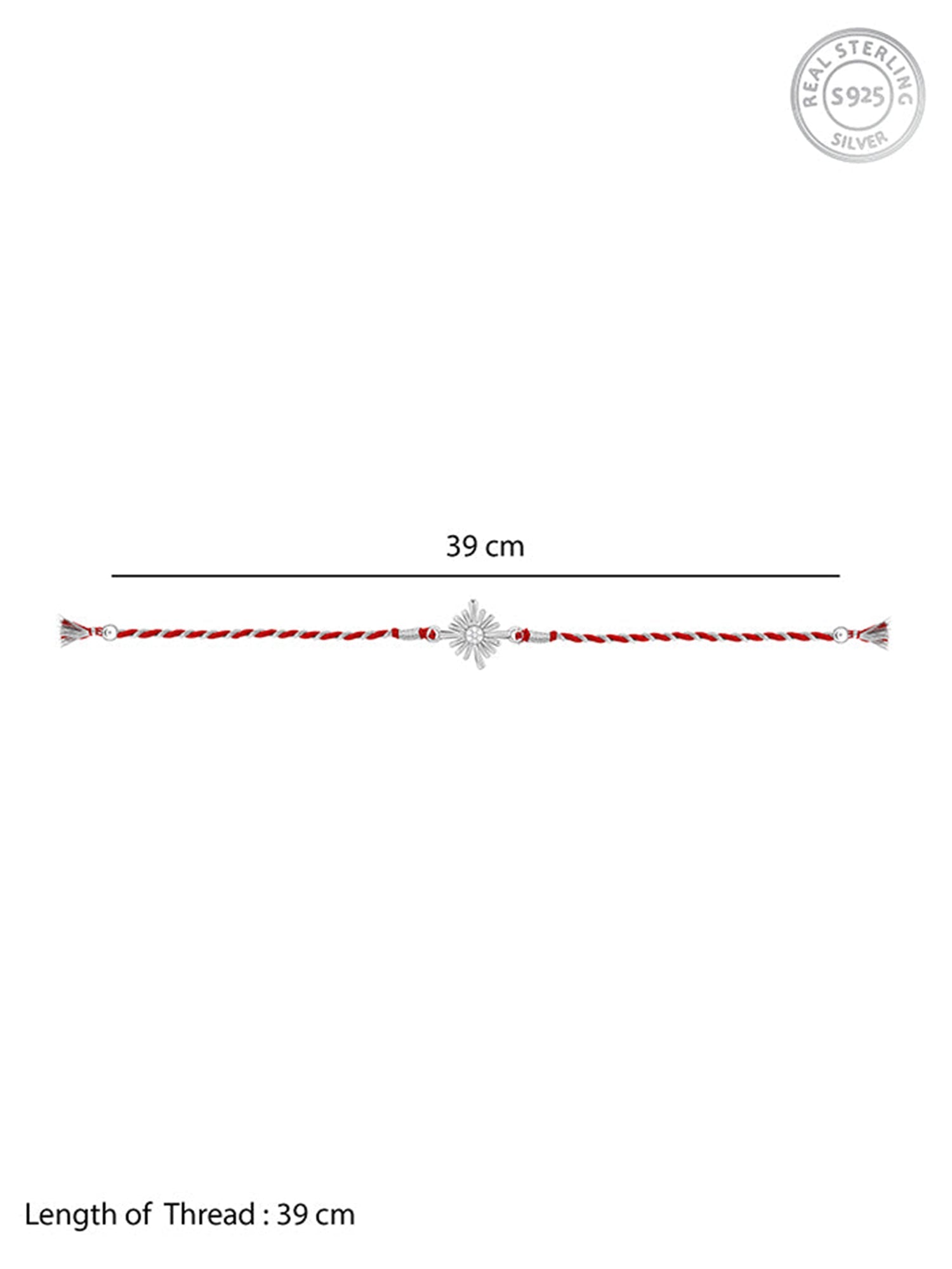 Silver Sunburst Rakhi