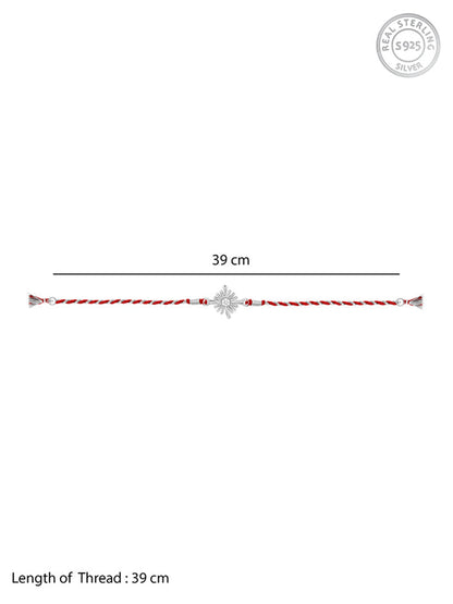 Silver Sunburst Rakhi