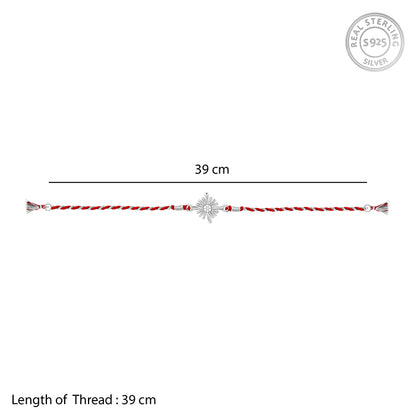 Silver Sunburst Rakhi