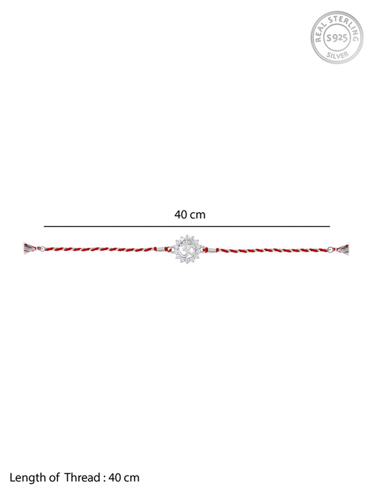 Silver Floret Om Rakhi