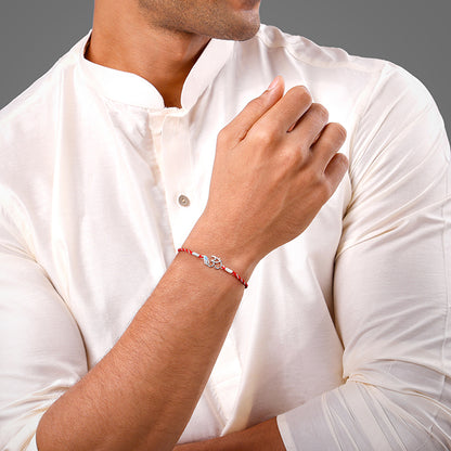 Silver Om Rakhi Combo (Set of 3)