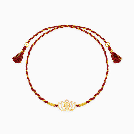 Golden Blooming Ganesha Rakhi