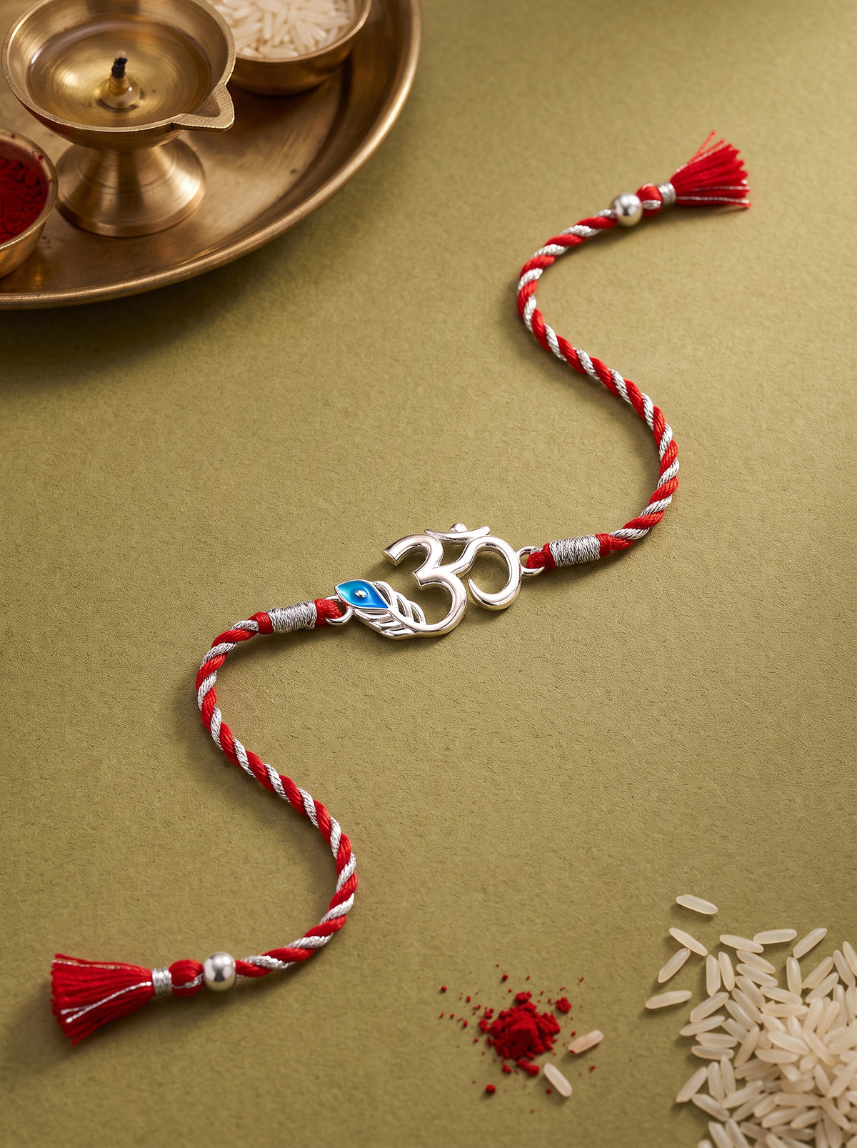 Silver Shubh Om Rakhi