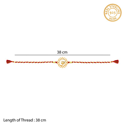Golden Pure Lotus Rakhi