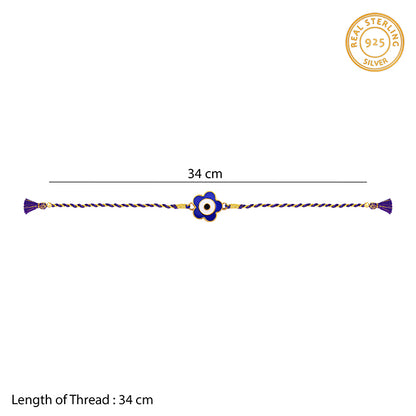 Golden Evil Eye Bloom Kids Rakhi