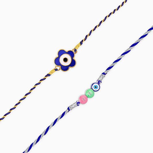 Silver Mystic Eye Kids Rakhi Combo (Set of 2)