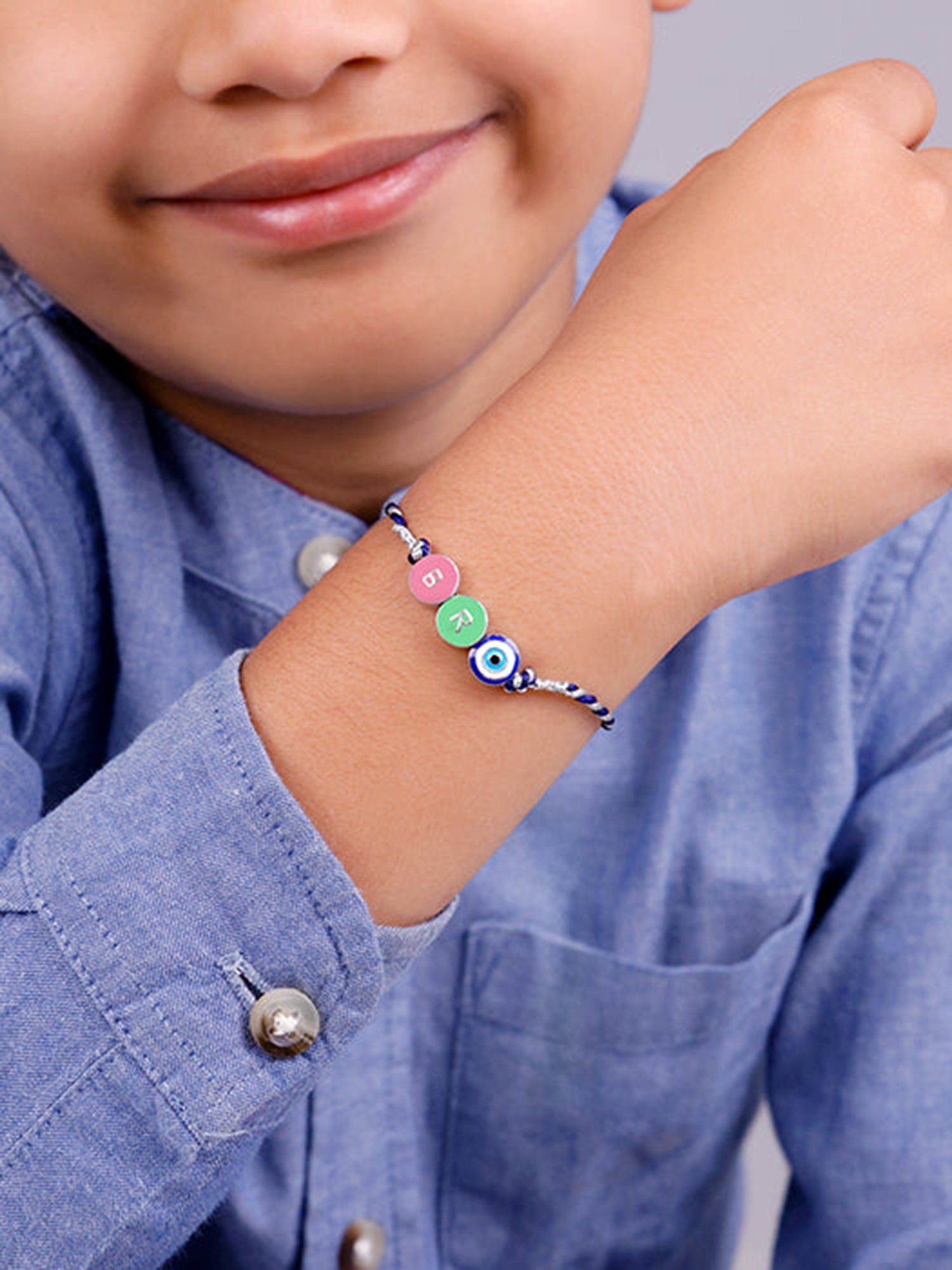 Silver Drishti Kids Rakhi