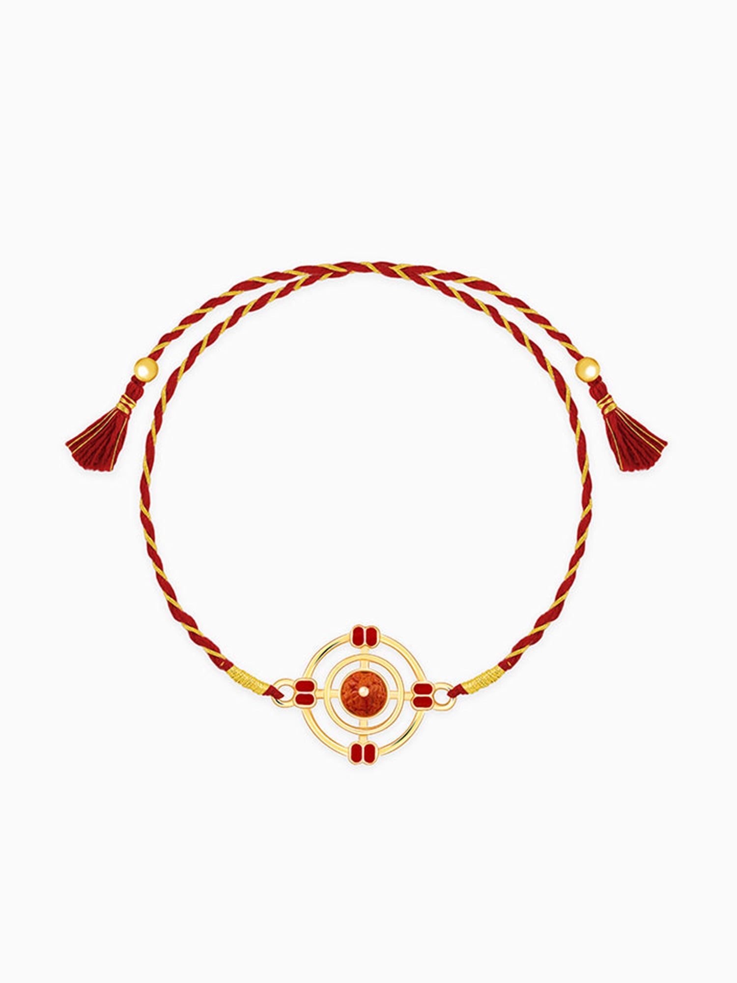 Golden Divya Rudraksha Rakhi