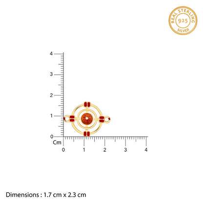 Golden Divya Rudraksha Rakhi