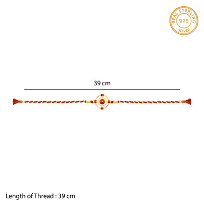 Golden Divya Rudraksha Rakhi