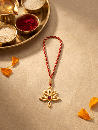 Golden Padma Lumba Rakhi