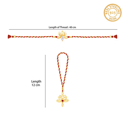 Golden Lotus Bhaiya Bhabhi Rakhi Combo (set of 2)