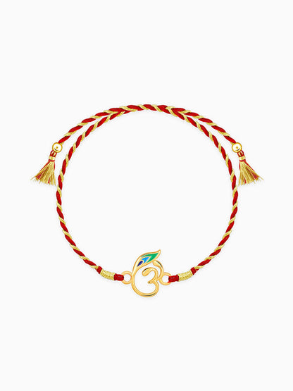 Golden Divya Om Rakhi