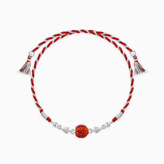 Silver Rudraksh Rakhi