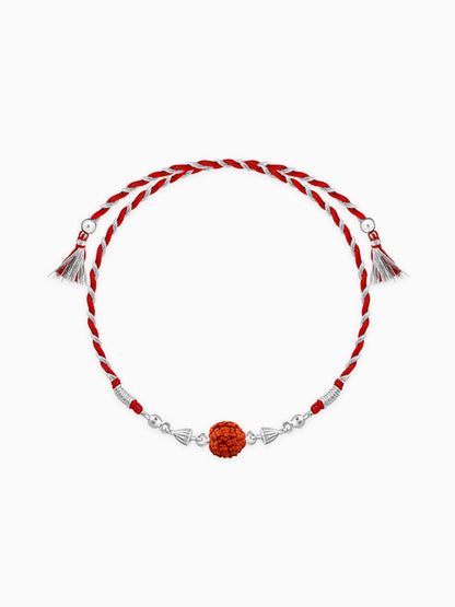 Silver Rudraksh Rakhi