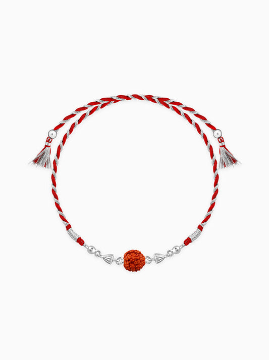Silver Rudraksh Rakhi