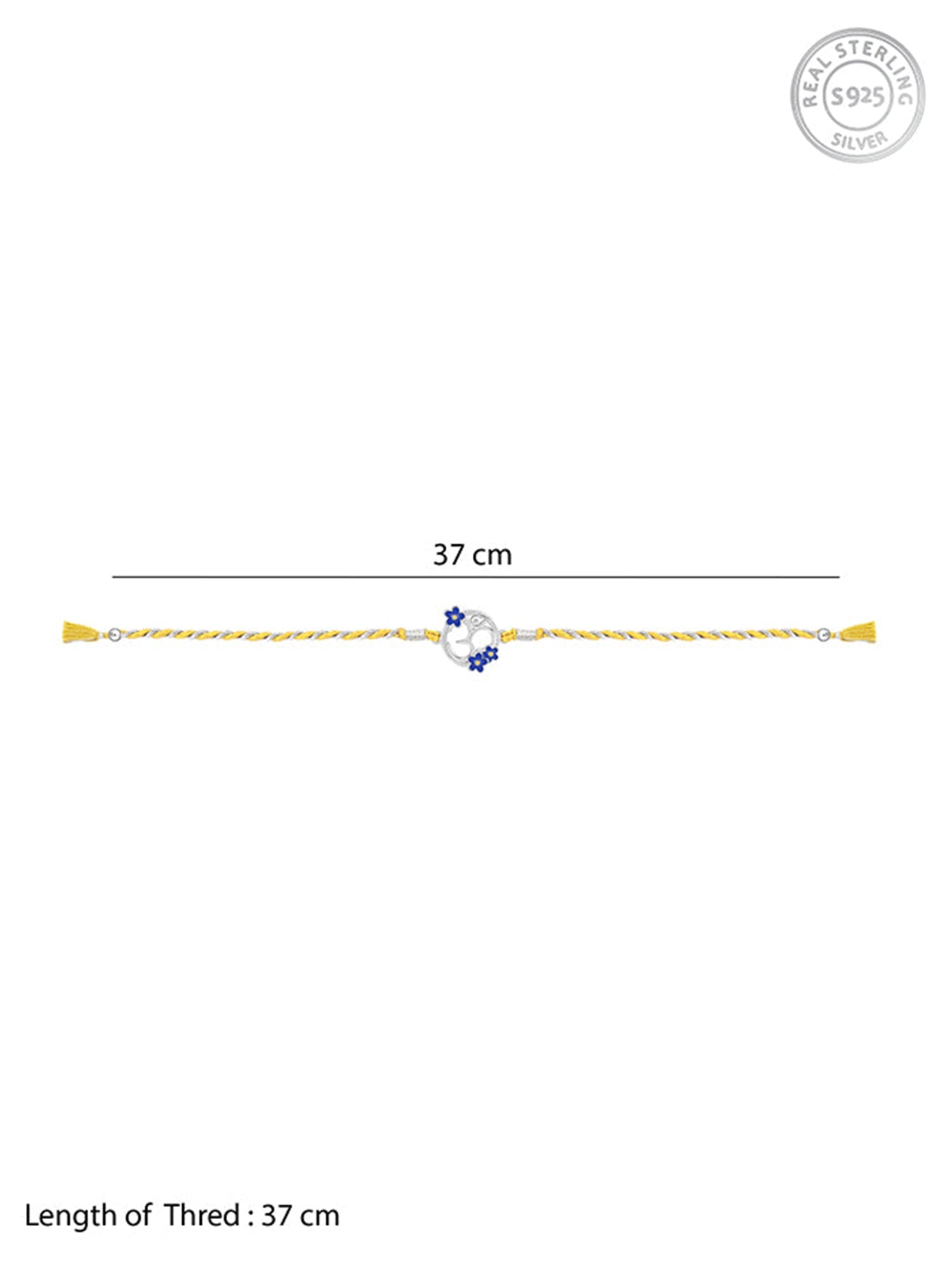 Silver Floral Omkara Rakhi