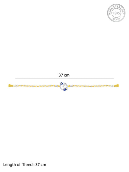 Silver Floral Omkara Rakhi