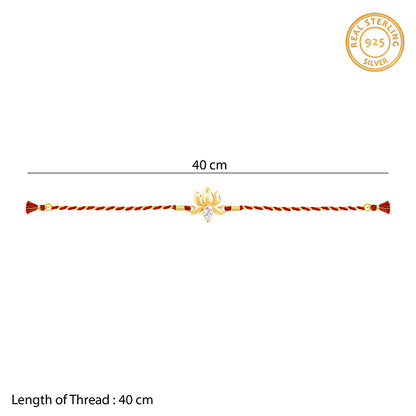 Golden Bloom Lotus Rakhi