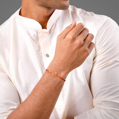 Golden Sacred Omkara Rakhi