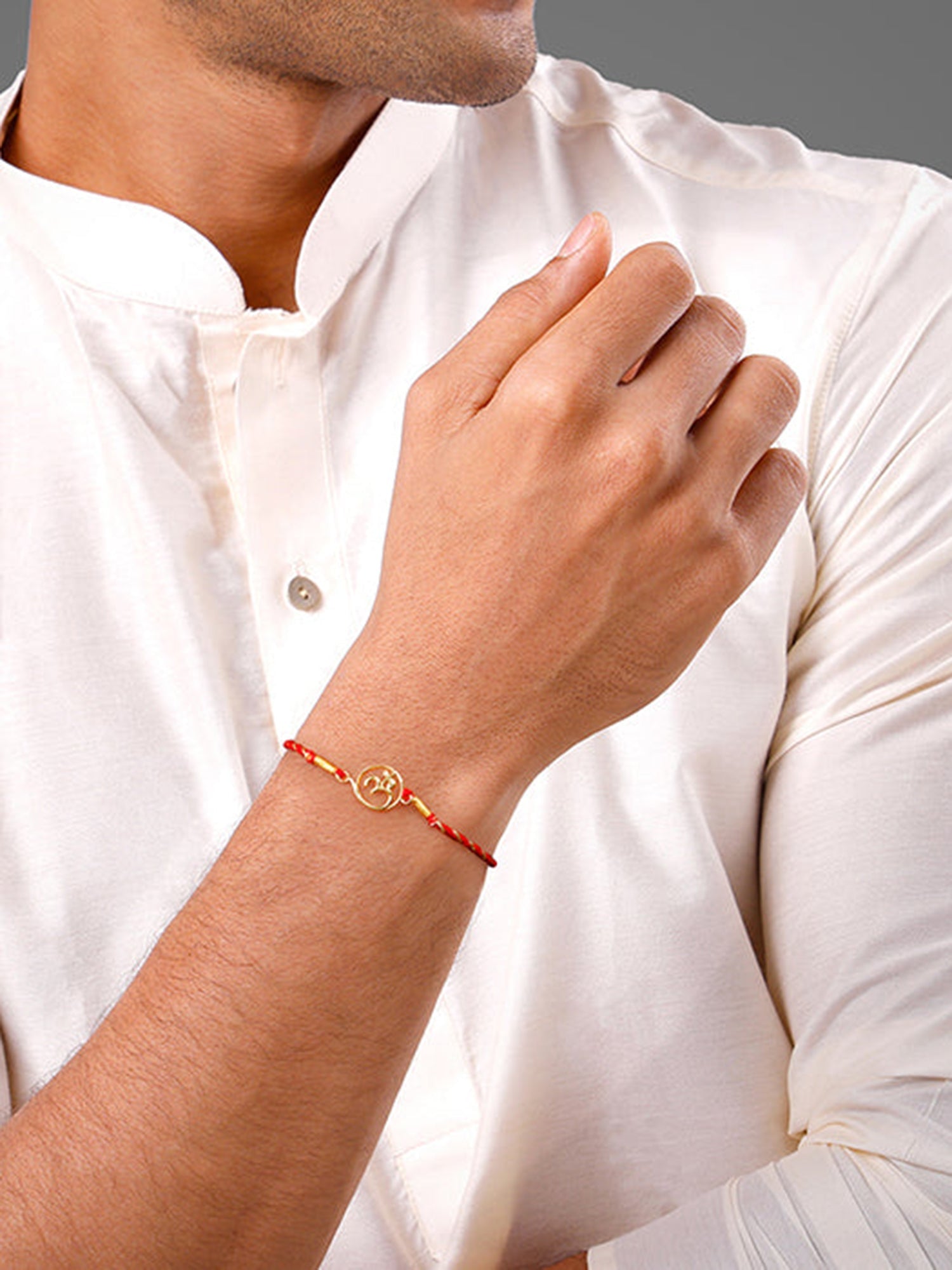 Golden Sacred Omkara Rakhi