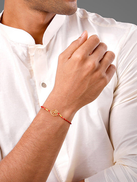 Golden Sacred Omkara Rakhi