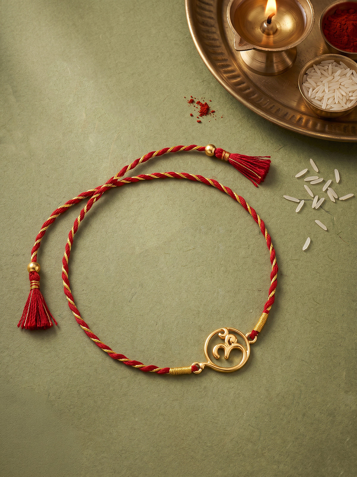 Golden Sacred Omkara Rakhi