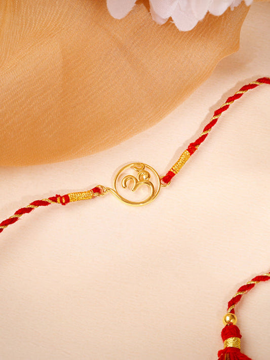 Golden Sacred Omkara Rakhi